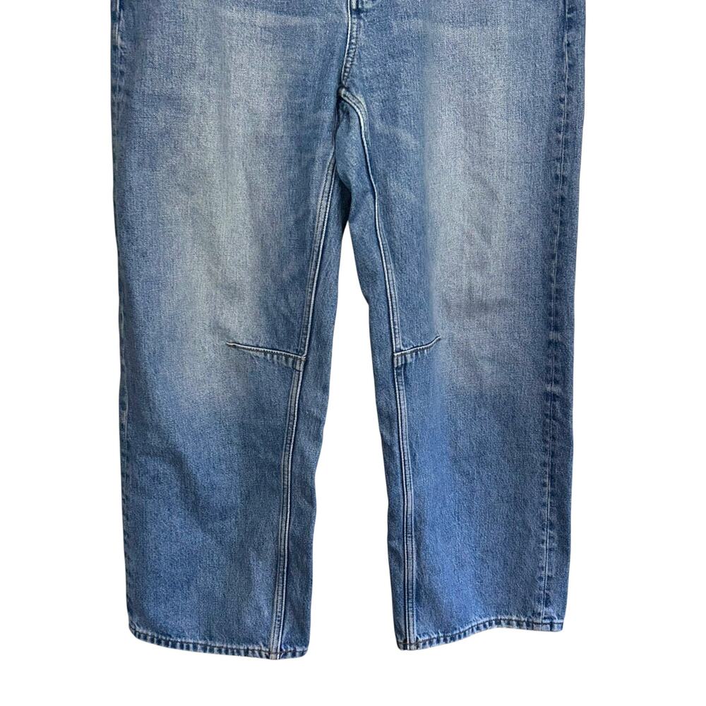 Madewell The Curvy Darted Barrel-Leg Jean Wide Leg Low Slung Blue Denim size 28 - Picture 6 of 10